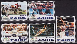 Заир, 1996, Олимпиада Атланта, 5 марок